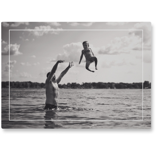 Frame Afloat Photo Tile, Metal, 10x14, White