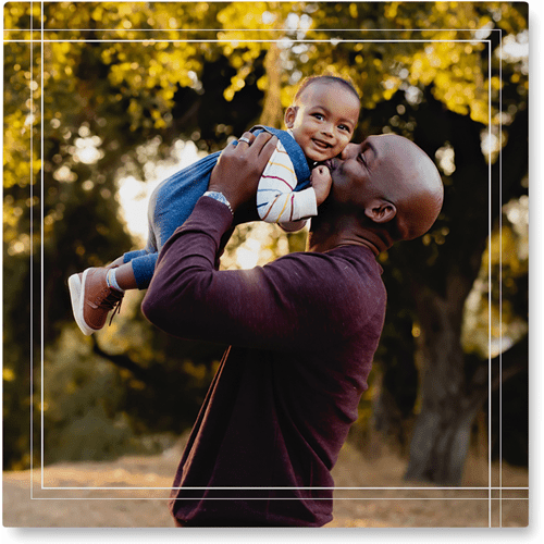 Intersecting Ways Photo Tile, Metal, 16x16, White, white
