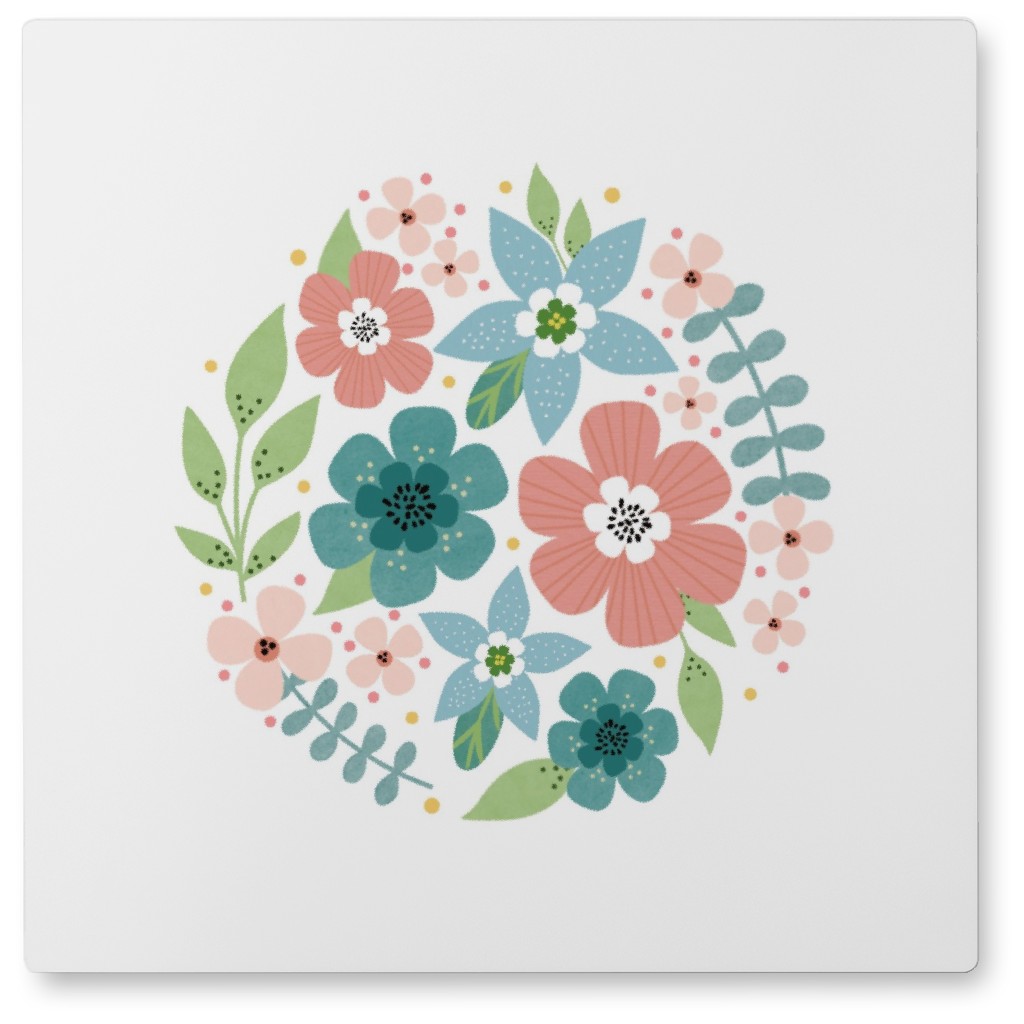 Summer Wildflowers - Multi Photo Tile, Metal, 8x8, Multicolor