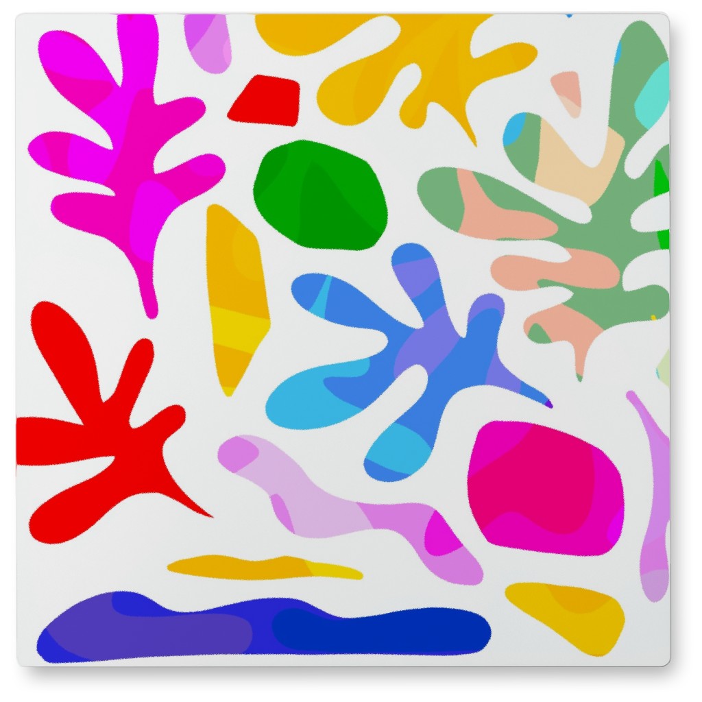 Summer Nature Love Matisse Style - Multi Photo Tile, Metal, 8x8, Multicolor