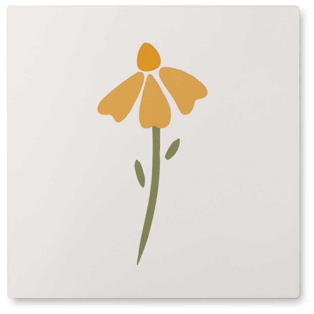 Black Eyed Susan Wildflowers - Yellow Photo Tile, Metal, 8x8, Yellow, Classic Yellow