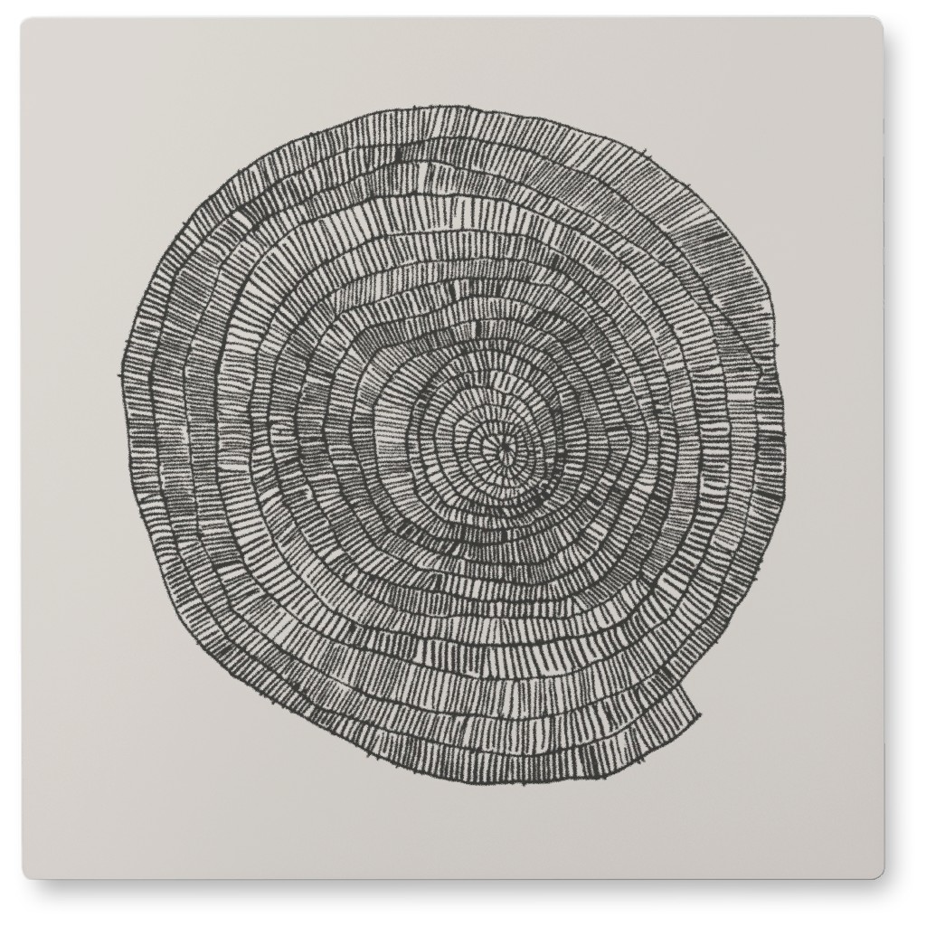 Maze - Neutral Photo Tile, Metal, 8x8, Beige, Pearl