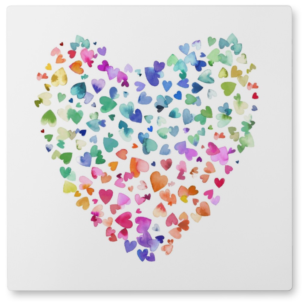 Watercolor Hearts - Multi