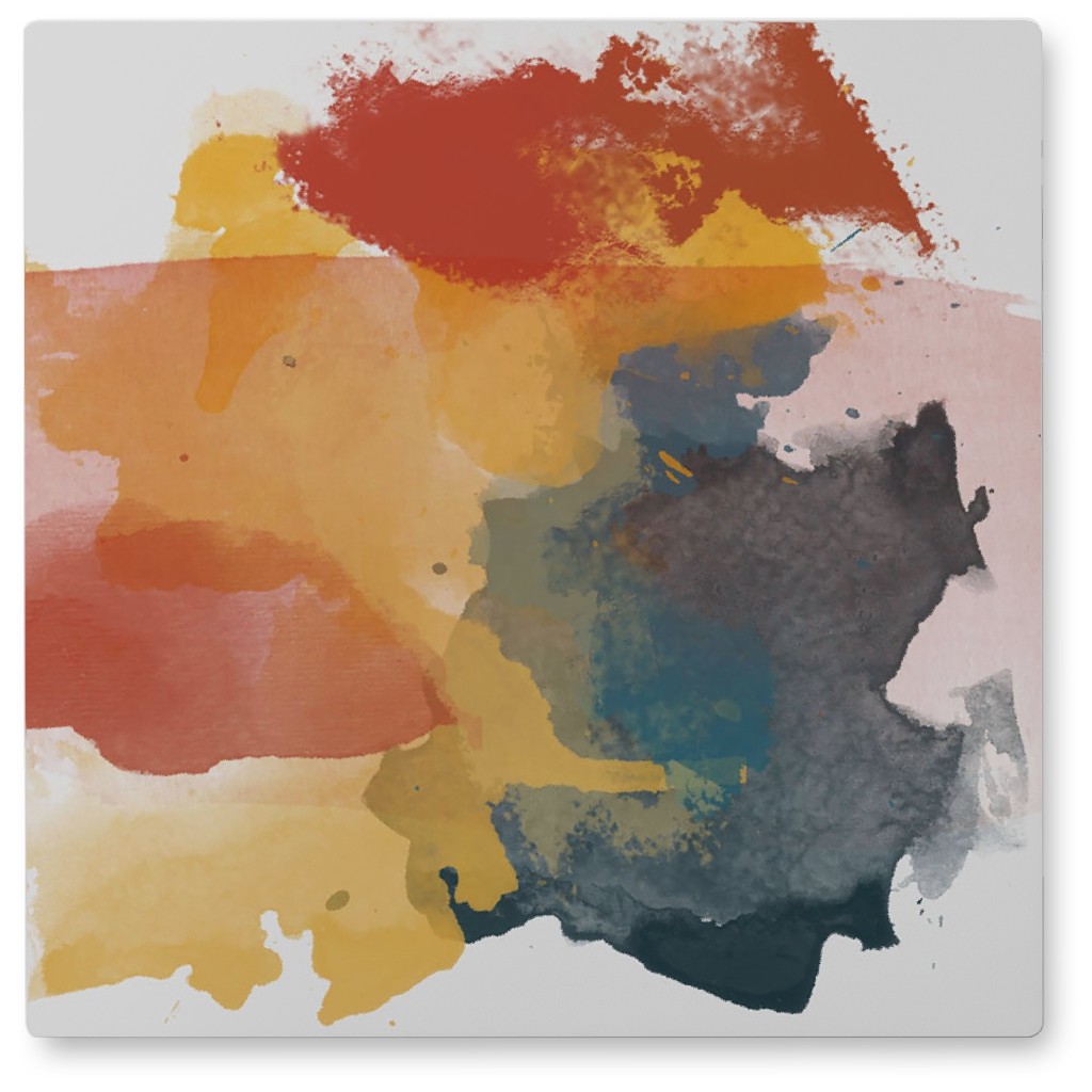 Earth Tone Painting Photo Tile, Metal, 8x8, Multicolor