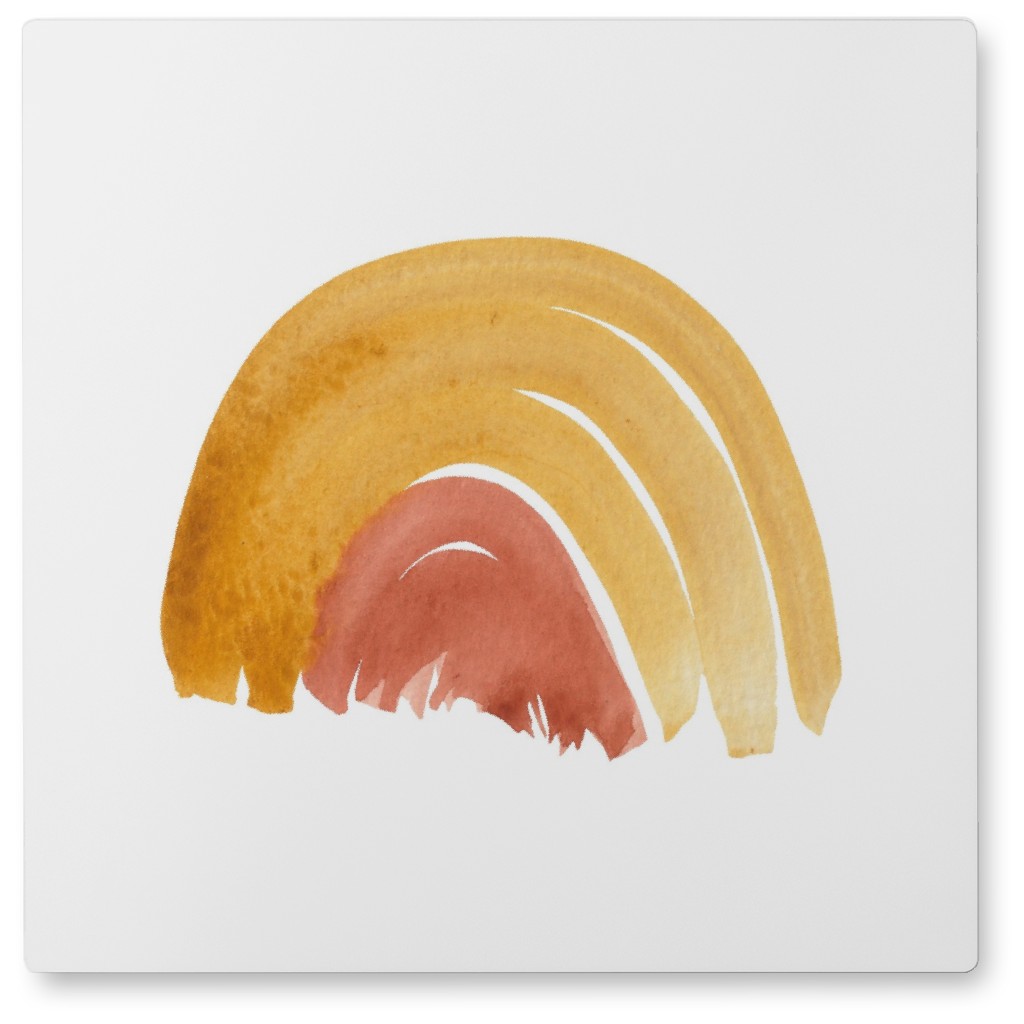 Chartreuse Rainbow Photo Tile, Metal, 8x8, Orange, Orange