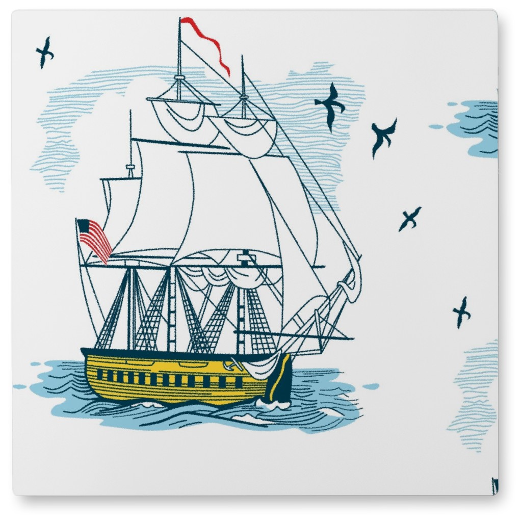 Seaward Bound Photo Tile, Metal, 8x8, Multicolor