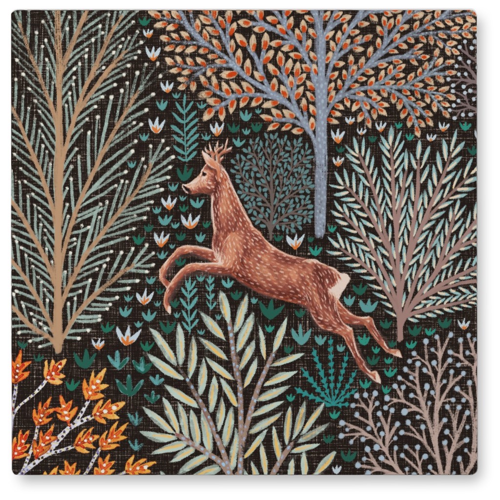 Forest Animals - Multi Photo Tile, Metal, 8x8, Multicolor