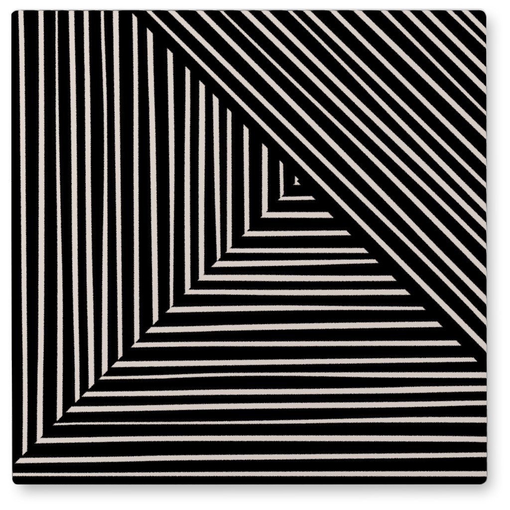 Angles and Lines Photo Tile, Metal, 8x8, Gray