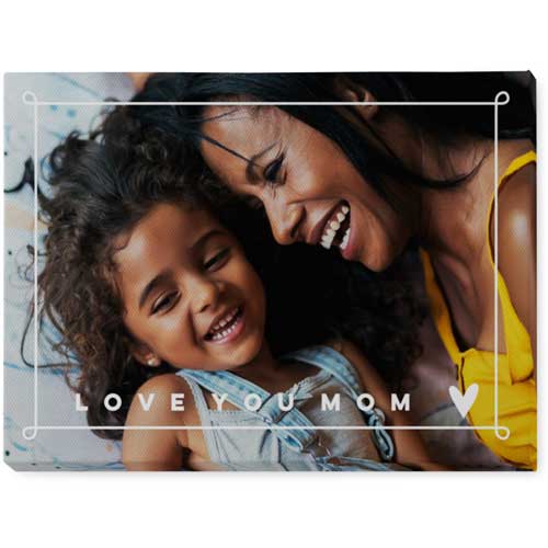 Hand-drawn Whimsy Border Photo Tile, Canvas, 5x7, White