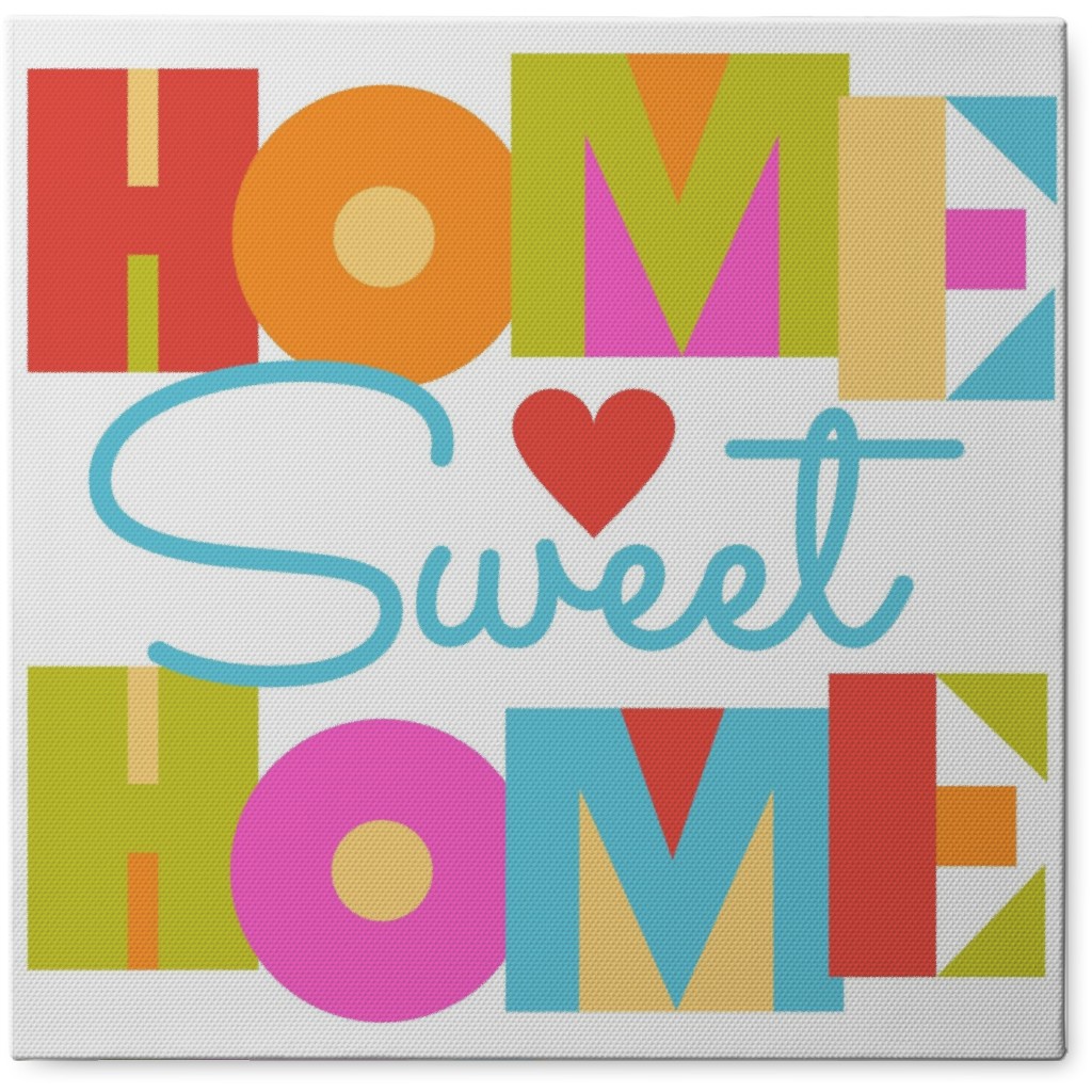 Home Sweet Home - Multi Photo Tile, Canvas, 8x8, Multicolor