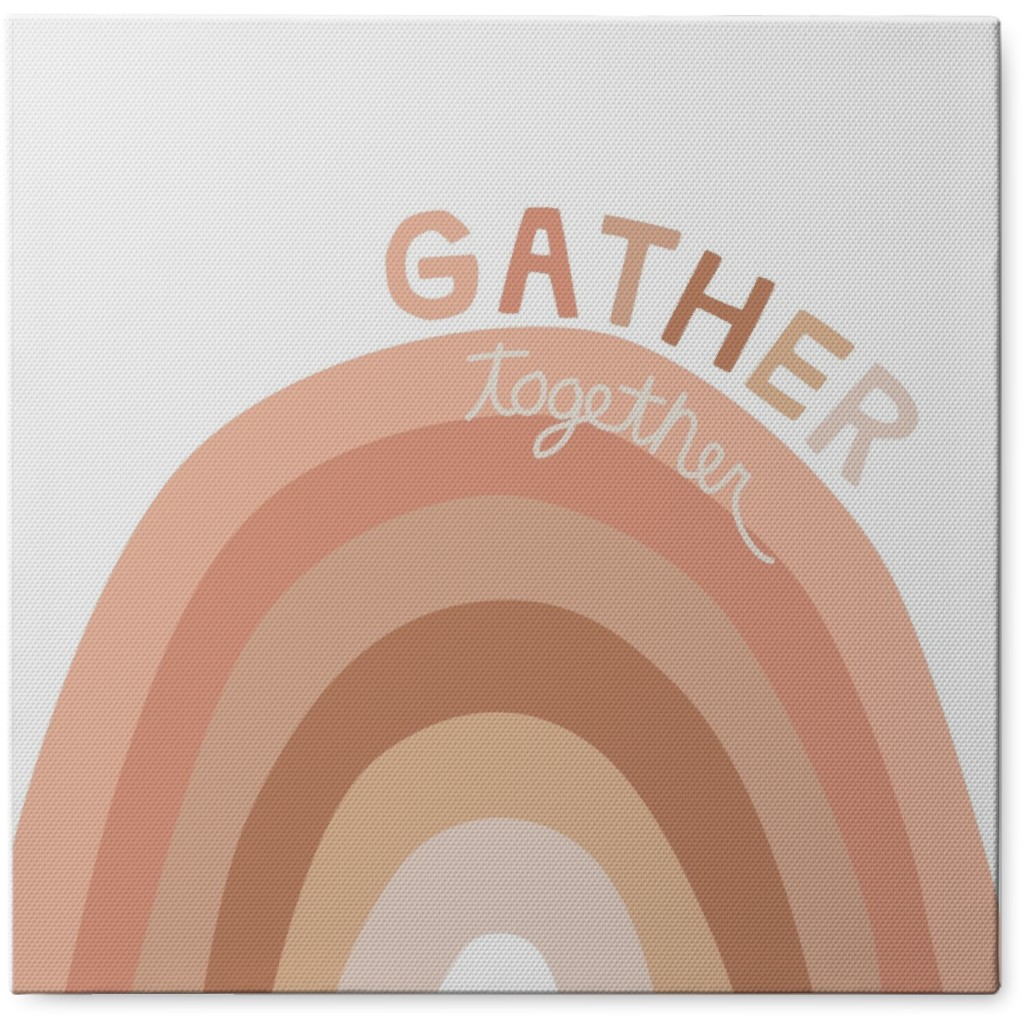 Gather Together Photo Tile, Canvas, 8x8, Beige