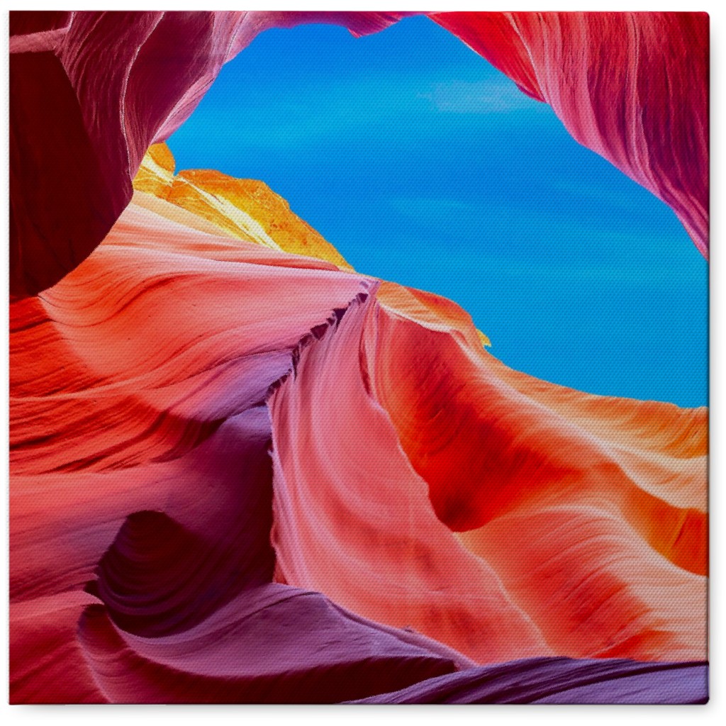 Antelope Canyon Photo Tile, Canvas, 8x8, Red