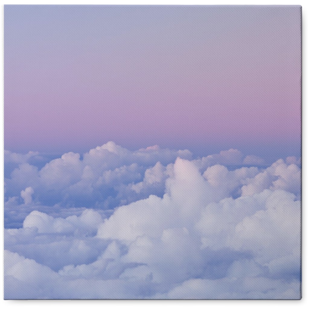 Pink Clouds Photo Tile, Canvas, 8x8, Purple