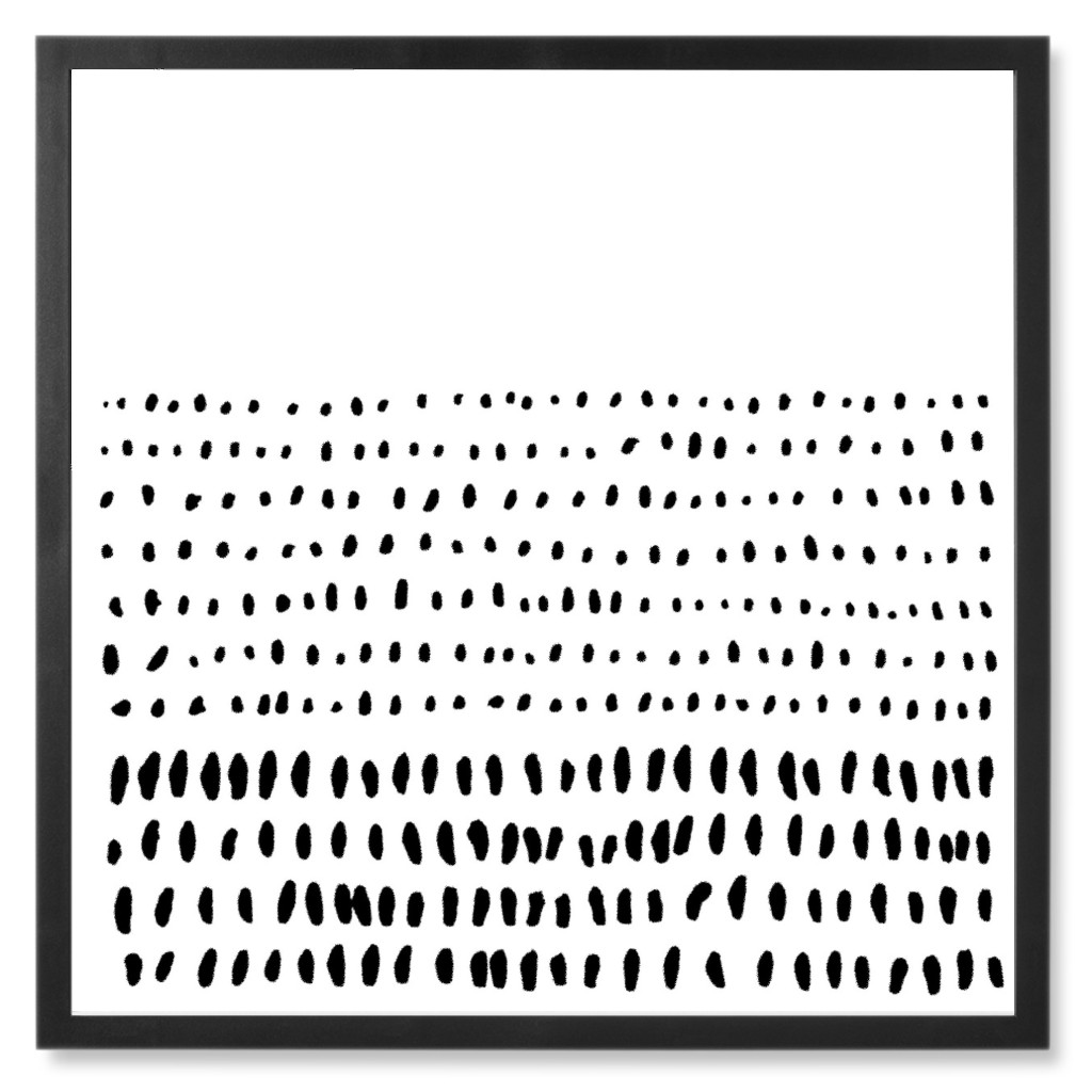 Minimalist Ink Study - Neutral Photo Tile, Black, Framed, 8x8, White