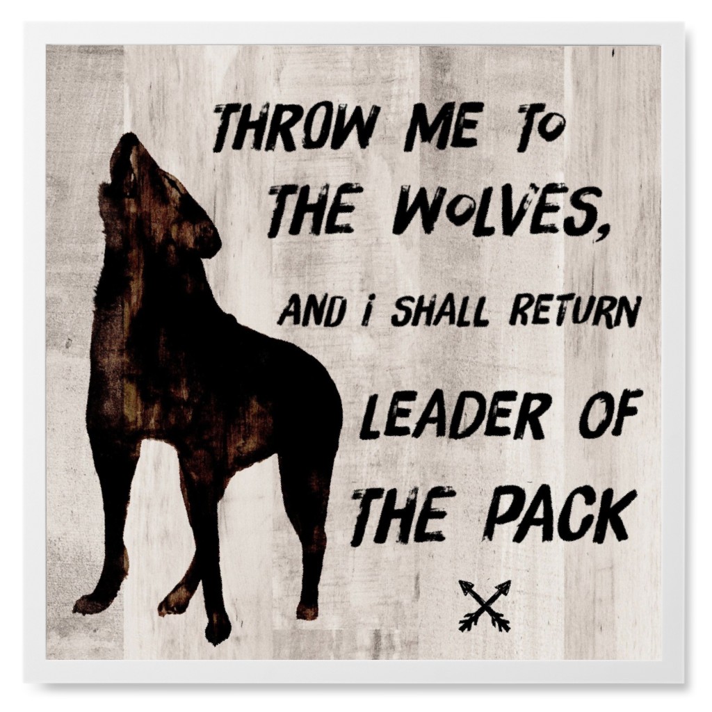 Leader of the Pack - Gray Photo Tile, White, Framed, 8x8, Gray