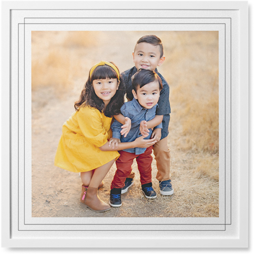 Forever Framed Border Photo Tile, White, Framed, 8x8, White