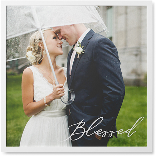 Pure Blessed Photo Tile, White, Framed, 8x8, White
