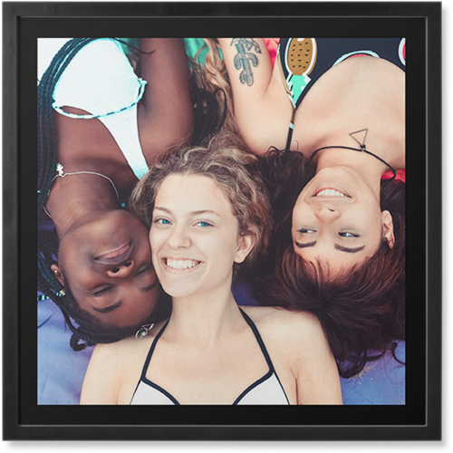 One Frame Photo Tile, Black, Framed, 8x8, Multicolor