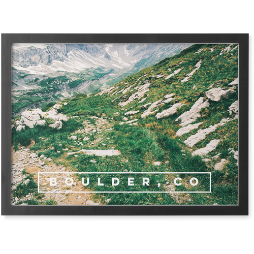 On the Go Photo Tile, Black, Framed, 5x7, White, white