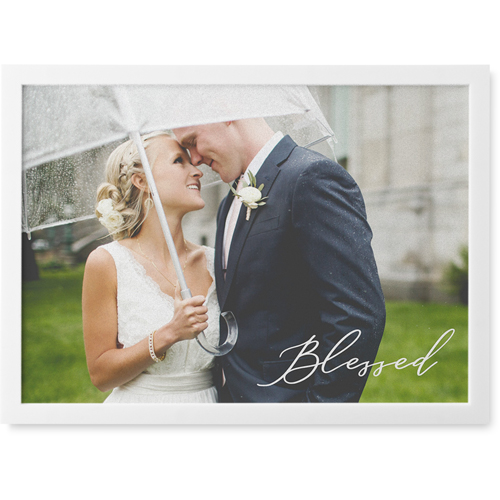 Pure Blessed Photo Tile, White, Framed, 5x7, White, white