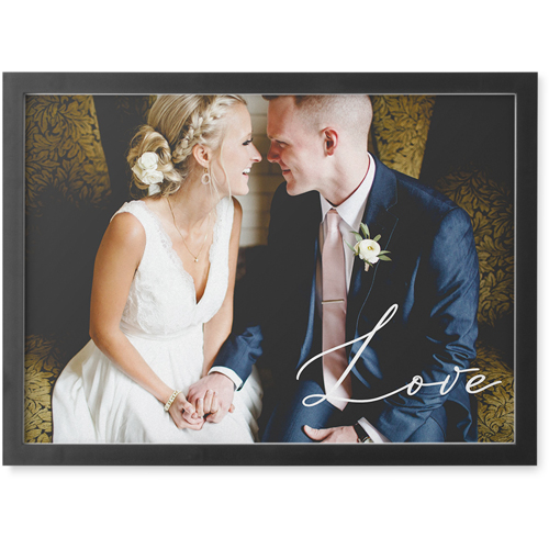 Pure Love Photo Tile, Black, Framed, 5x7, White