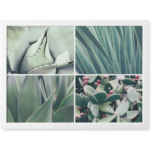 Four Top Photo Tile, White, Framed, 5x7, Multicolor