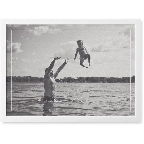 Frame Afloat Photo Tile, White, Framed, 5x7, White, white