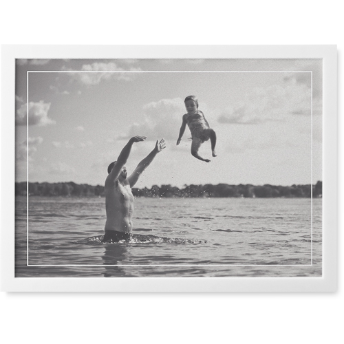 Frame Afloat Photo Tile, White, Framed, 5x7, White