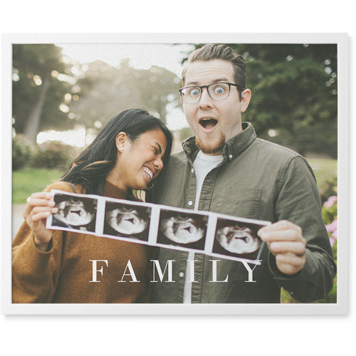 Absolute Family Photo Tile, White, Framed, 8x10, White