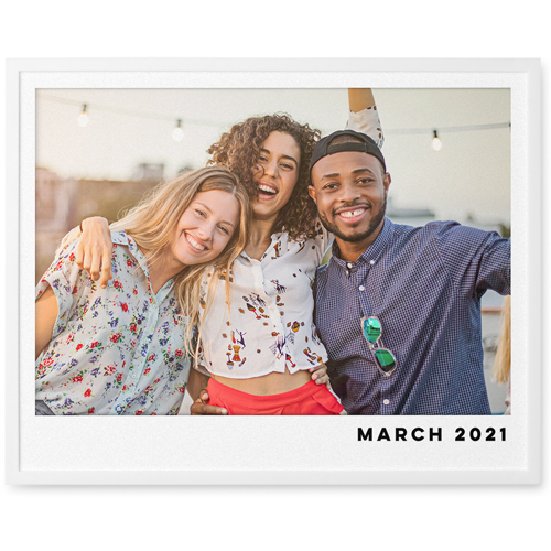 Minimal Border Photo Tile, White, Framed, 11x14, White