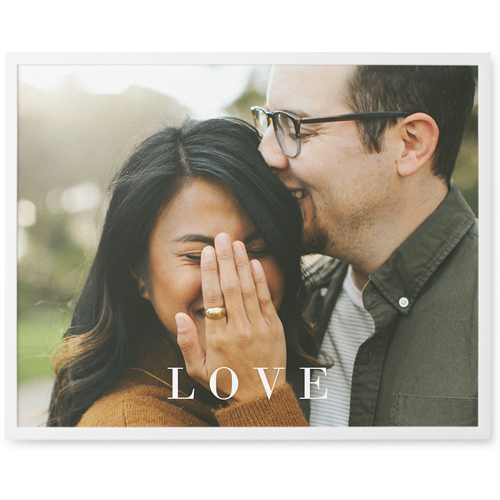Absolute Love Photo Tile, White, Framed, 11x14, White, white