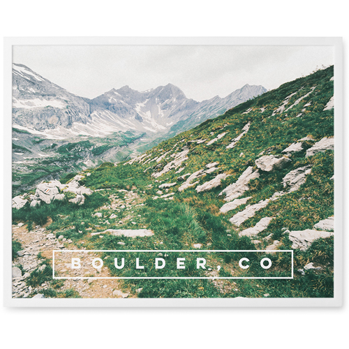 On the Go Photo Tile, White, Framed, 11x14, White, white