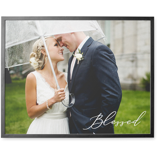 Pure Blessed Photo Tile, Black, Framed, 11x14, White