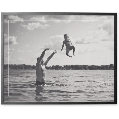 Frame Afloat Photo Tile, Black, Framed, 11x14, White
