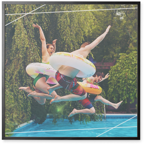 Captured Moment Photo Tile, Black, Framed, 16x16, White, white