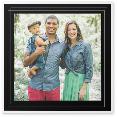 Forever Framed Photo Tile, White, Framed, 16x16, Gray, charcoal