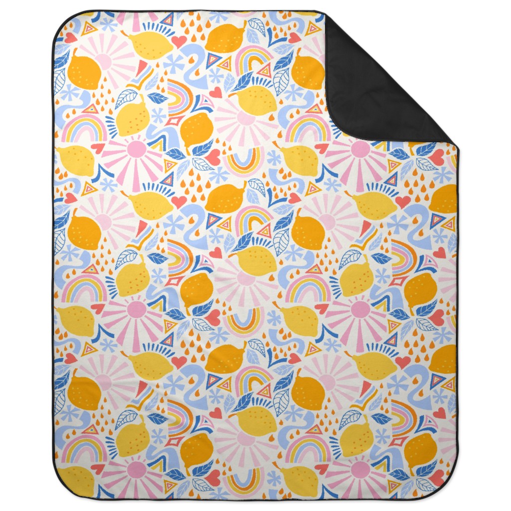 Fun Lemons - Multi Picnic Blanket, Multicolor