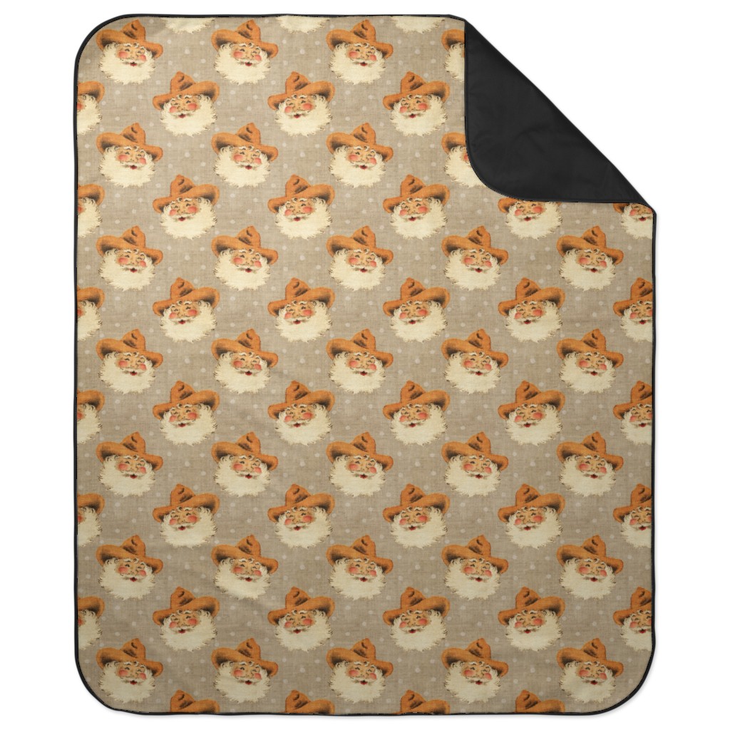 Cowboy Santa Quilted Round Mat GFTOYC2231