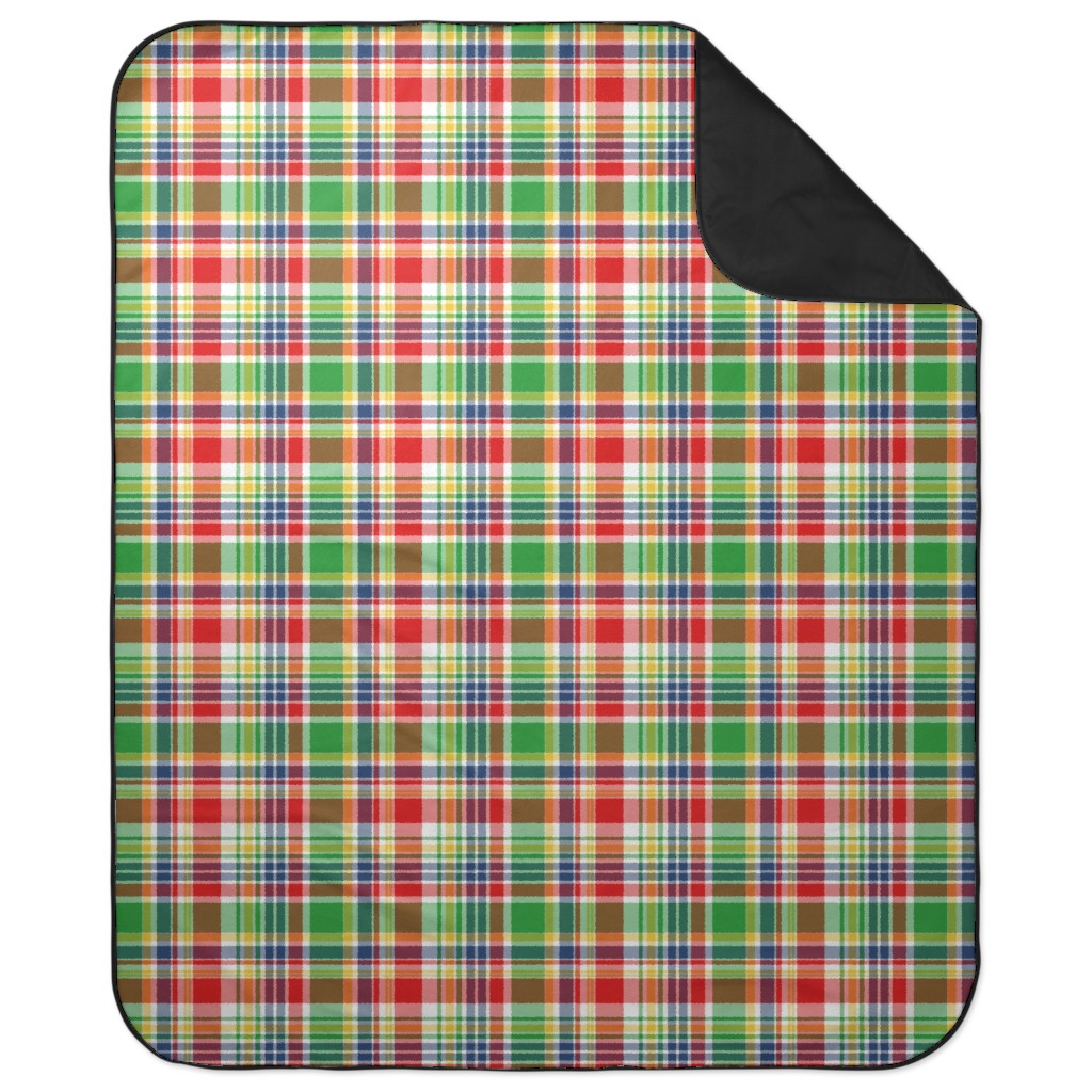 Plaid - Multi Bright Picnic Blanket, Multicolor