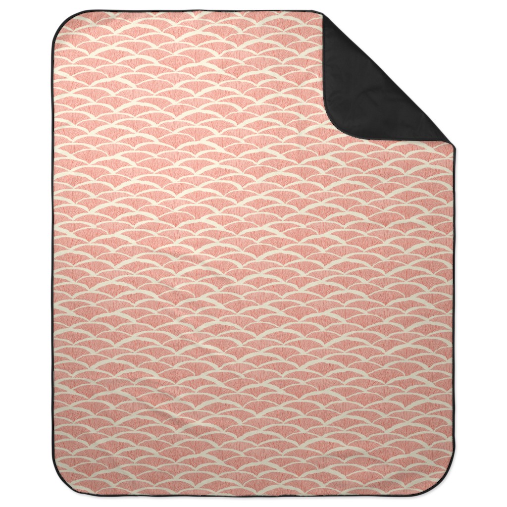 Gills - Peach Picnic Blanket, Pink, Bright Pink