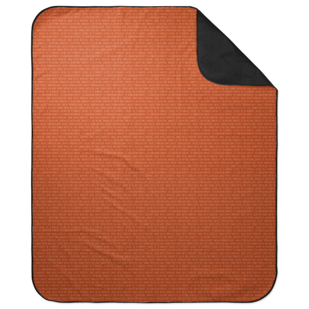 Fall Typography - Orange Picnic Blanket, Orange