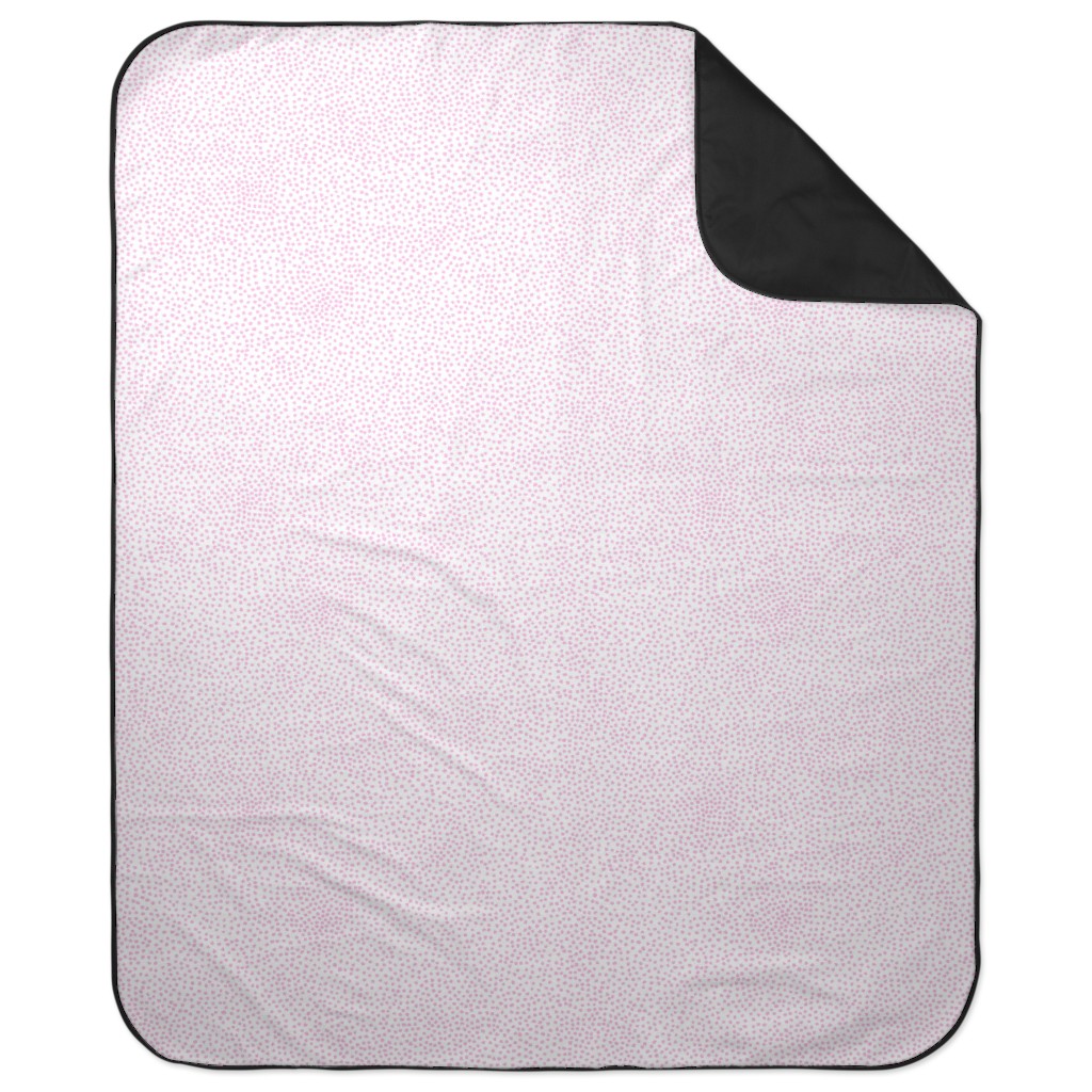 Dot - Happy Pink on White Picnic Blanket, Pink