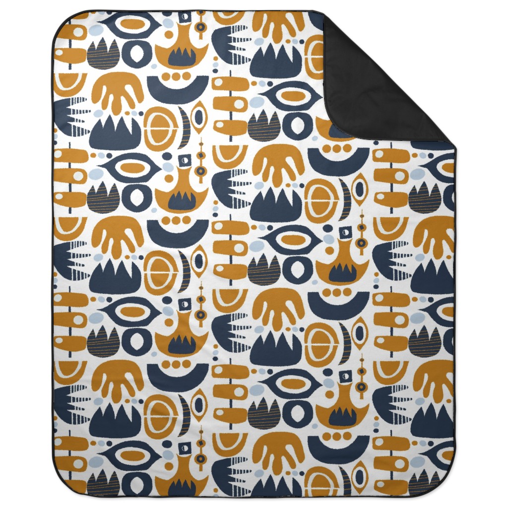 Bold Plant Picnic Blanket, Multicolor