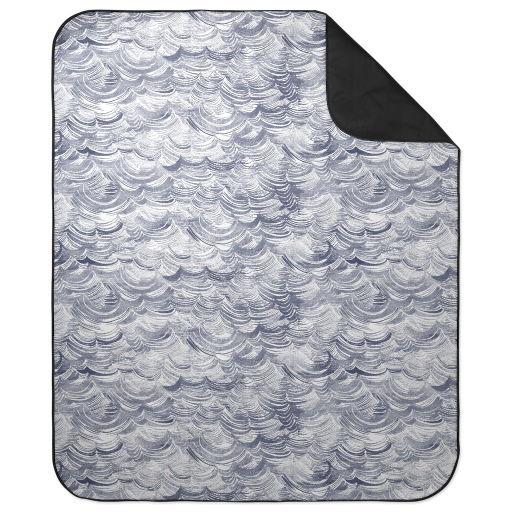Wild Ocean Picnic Blanket, Gray