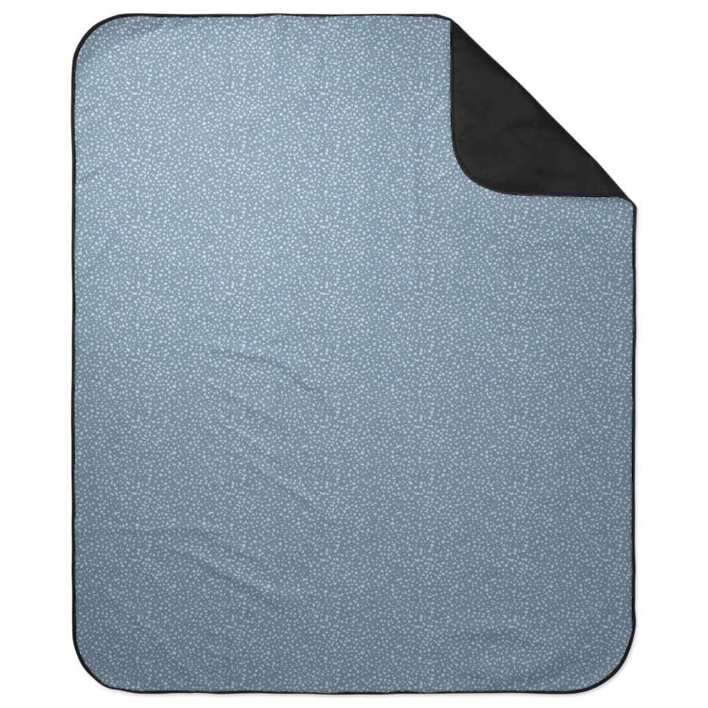 Arctic Thaw - Dark Grey Picnic Blanket, Blue