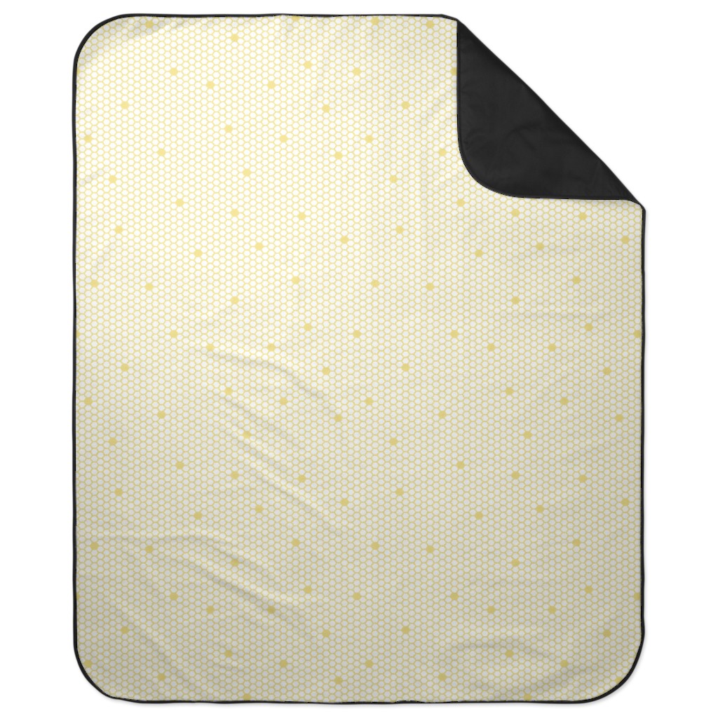 Honeycomb - Sugared Spring - Yellow Picnic Blanket, Yellow
