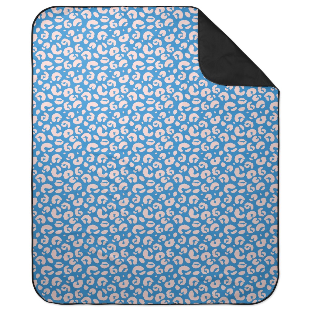 Jaguar Spots - Blue Picnic Blanket, Blue