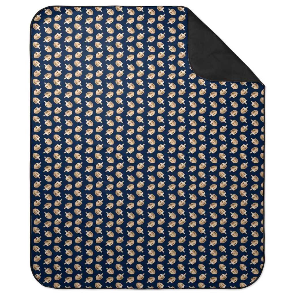 Dreidels Picnic Blanket, Blue