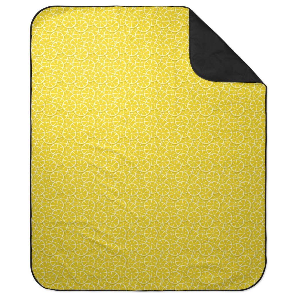 Limes and Lemons Picnic Blanket, Yellow