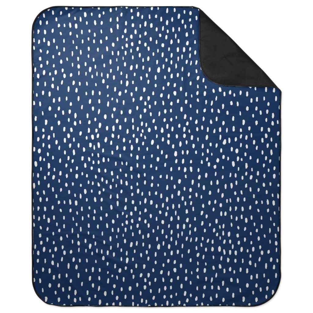 Confetti Dot - Night Picnic Blanket, Blue